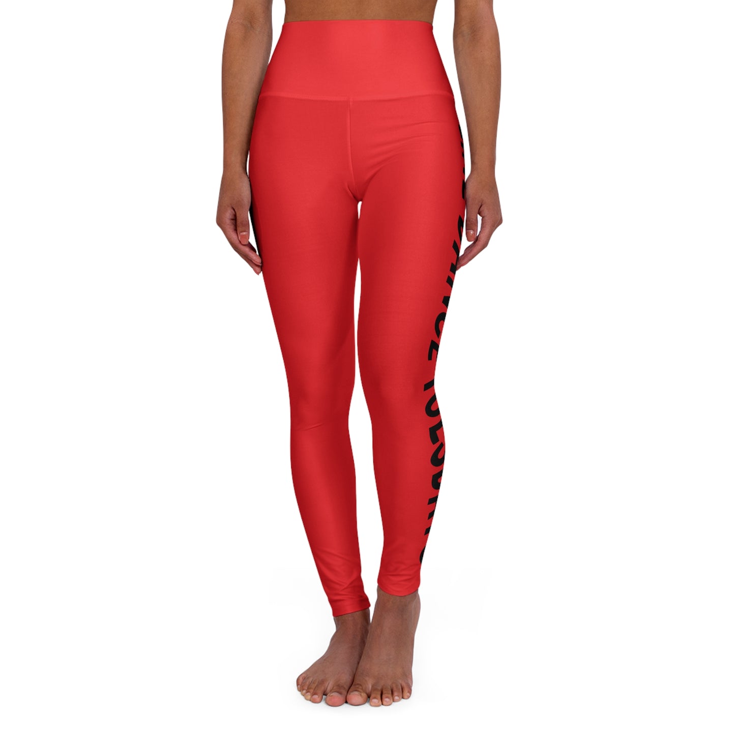 Red High Waisted Yoga Leggings