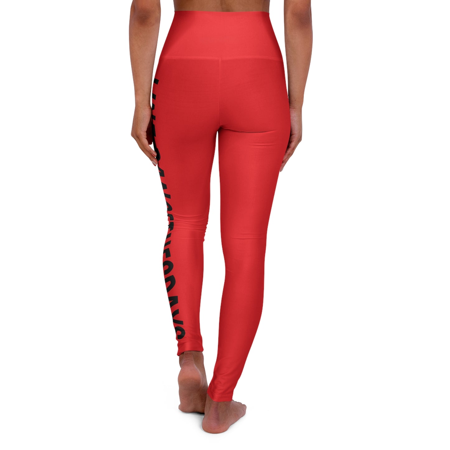 Red High Waisted Yoga Leggings