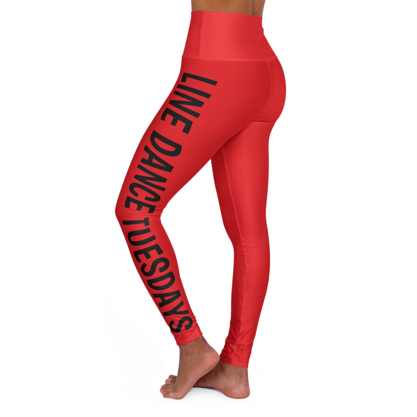 Red High Waisted Yoga Leggings