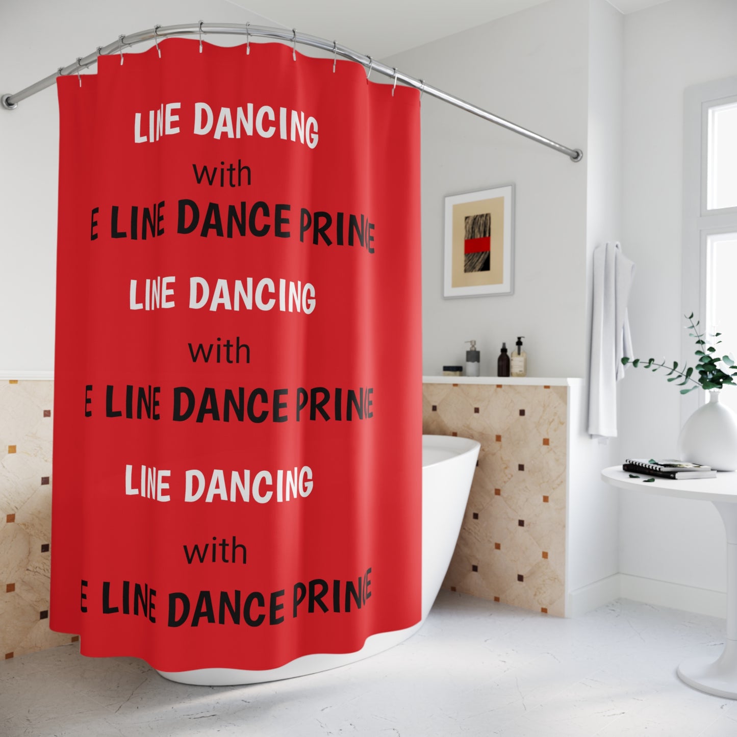 THE LINE DANCE PRINCE Shower Curtain