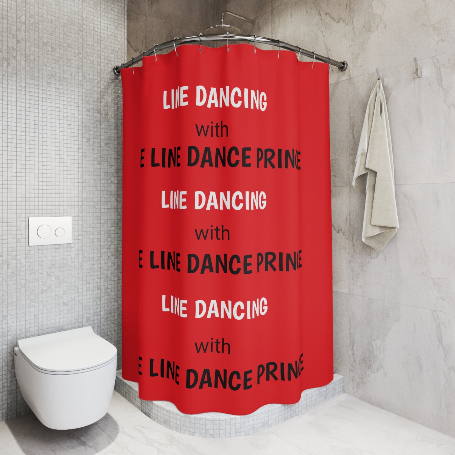 THE LINE DANCE PRINCE Shower Curtain